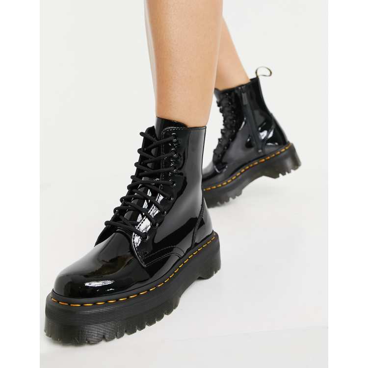 Dr Martens Jadon boots in black patent | ASOS