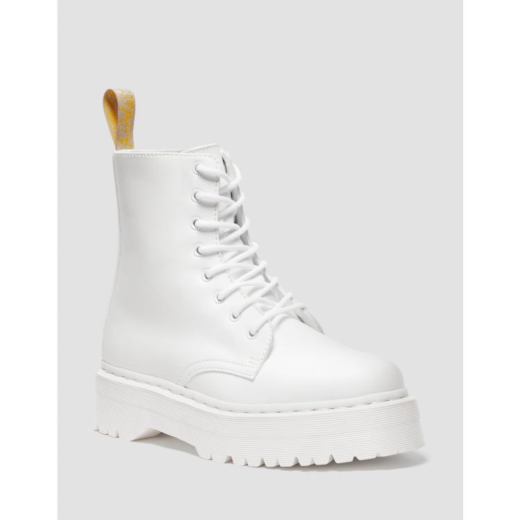 Dr Martens Jadon Bottines lac es en imitation cuir Blanc ASOS