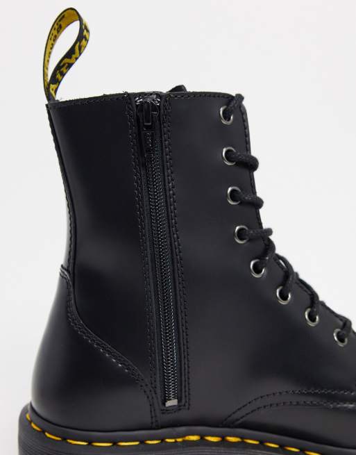 Dr Martens – Jadon – Buty z gładkiej skóry z 8 rzędami oczek na platformie, 3 z 4