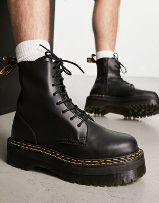 Dr Martens Jadon ds 8 eye boots black paris leather - ASOS Price Checker