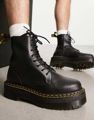 Dr Martens Jadon ds 8 eye boots black paris leather - ASOS Price Checker