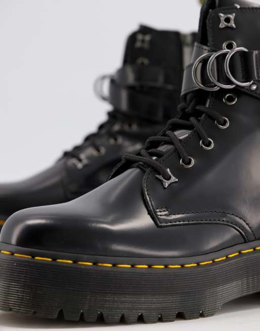 Dr. Martens Jadon Hardware Leather Platform Boot in Black