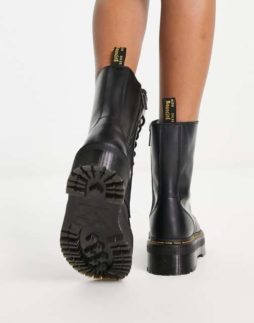 Dr martens jadon hi leather best sale platform boots