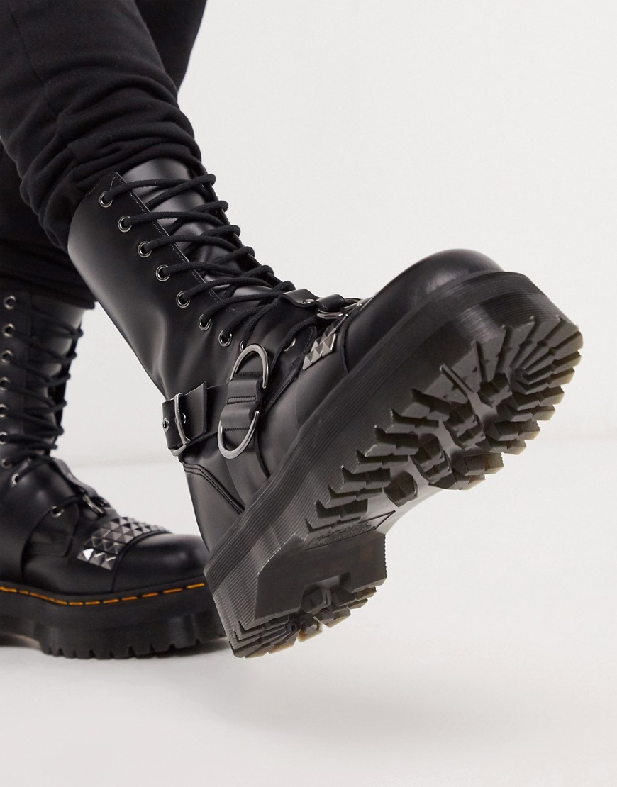 Dr Martens - Jadon Hi Stud - Laarzen met 10 veteroogjes in zwart
