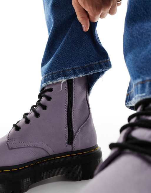 Dr Martens Jadon III 8 eye boots in lilac suede