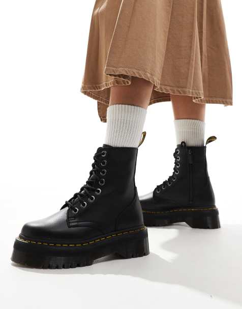 Dr. Martens - Jadon III - Stivali con 8 occhielli color nero Pisa - view 1