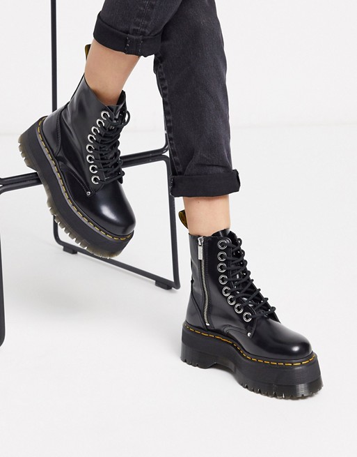 Dr Martens Jadon Max chunky flatform boots in black
