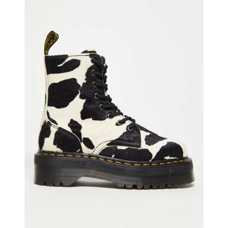 Cow print best sale doc martens sandals