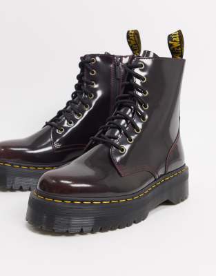 dr martens platform red