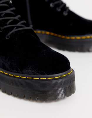 black velvet jadon platform boots