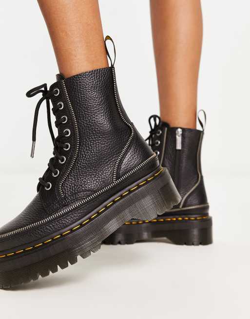 Dr. Martens Jadon Quad laarzen met rits in zwart ASOS