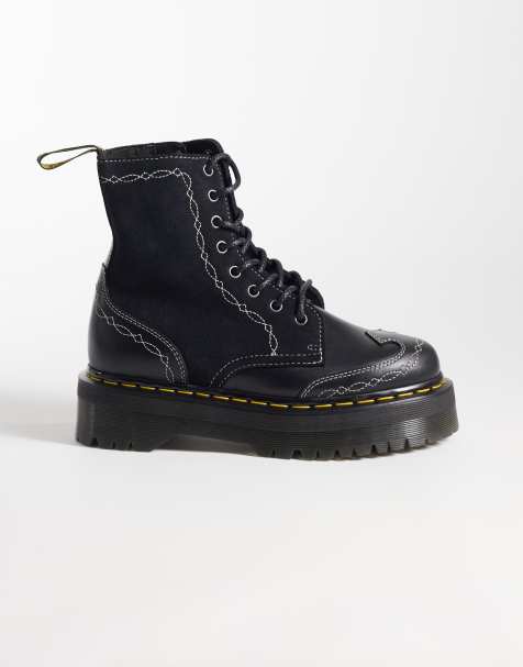 Dr Martens Jadon Rodeo 8 Eye boots in black - view 1