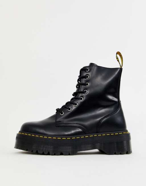 Dr Martens – Jadon – Svarta platåboots med 8 öljetter, 2 av 4