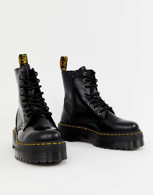 Dr Martens – Jadon – Svarta platåboots med 8 öljetter, 3 av 4