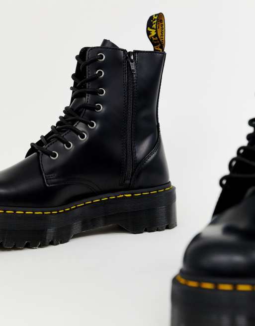 Dr Martens – Jadon – Svarta platåboots med 8 öljetter, 4 av 4