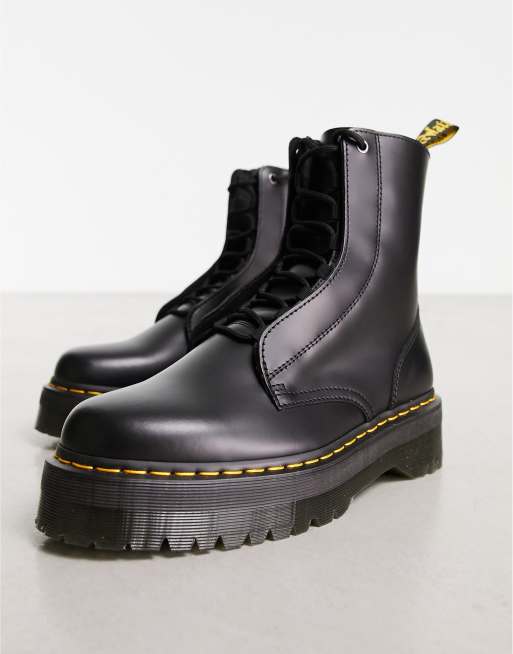靴 Dr.Martens JARRICK 8 TIE BOOT Jarrick II Laced Leather Platform Boots in Black | Dr. Martens