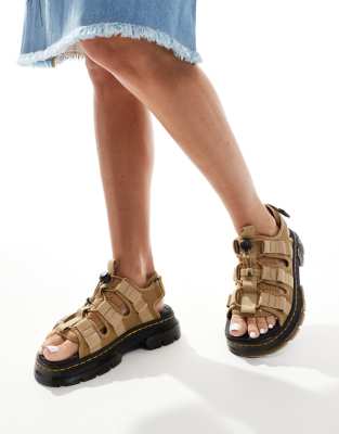 Dr Martens Jericho sandals in tan-Brown