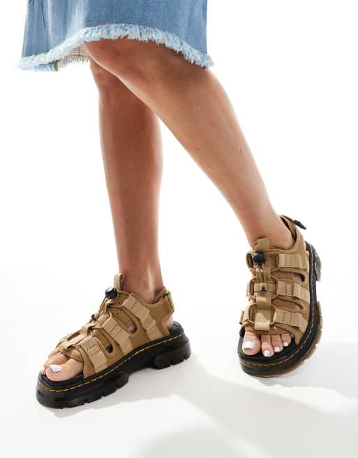 Brown dr martens sandals online