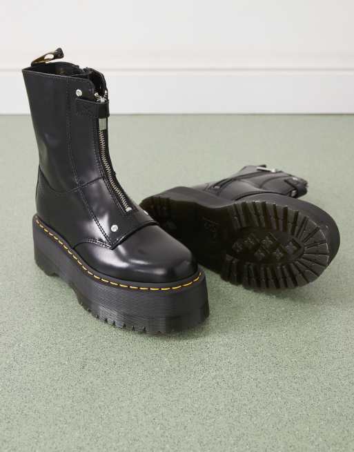 Dr Martens - Jetta - Bottes zippées en cuir - Noir | ASOS