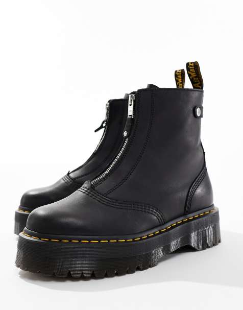 Dr. Martens - Jetta - Sorte støvler med lynlås - view 1