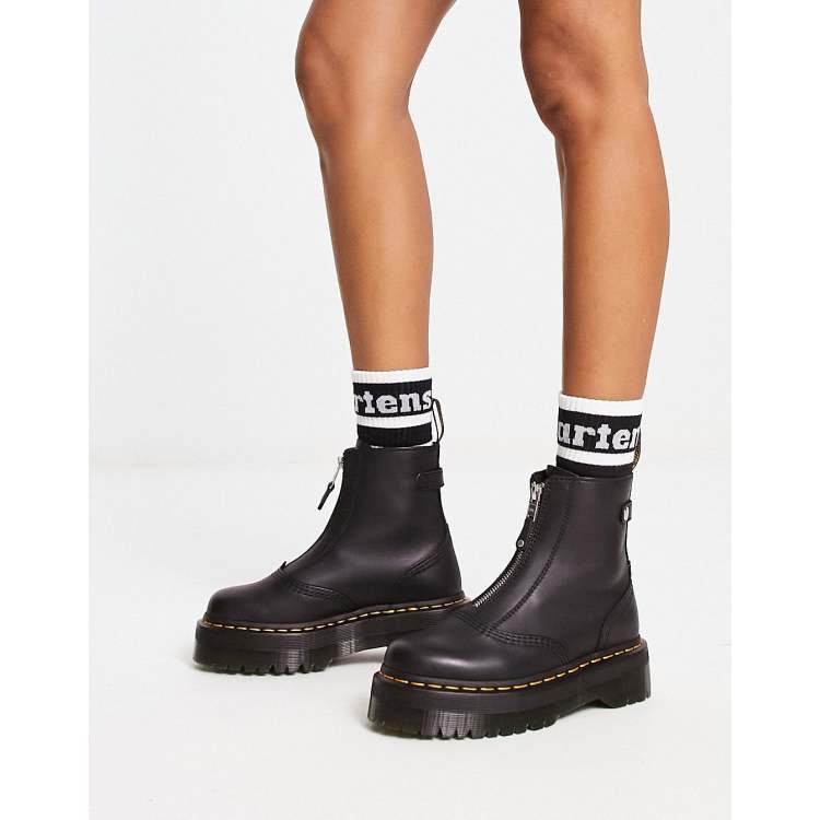 Dr Martens Jetta zip quad boots in black ASOS