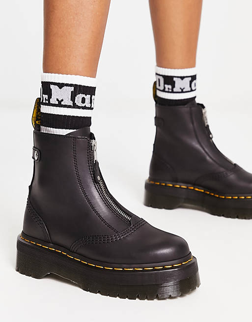 Gum Attachment Can be calculated Dr Martens Jetta zip quad boots in black | ASOS