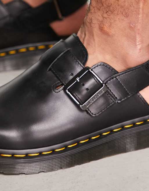 Dr Martens Jorge II Clogs in black brando leather