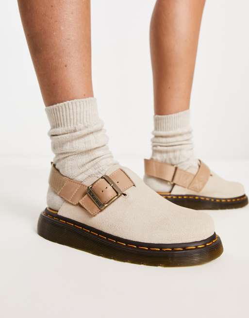 Dr Martens Jorge ii clogs in parchment beige suede