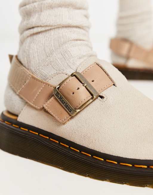 Dr Martens Jorge ii clogs in parchment beige suede | ASOS display picture 1
