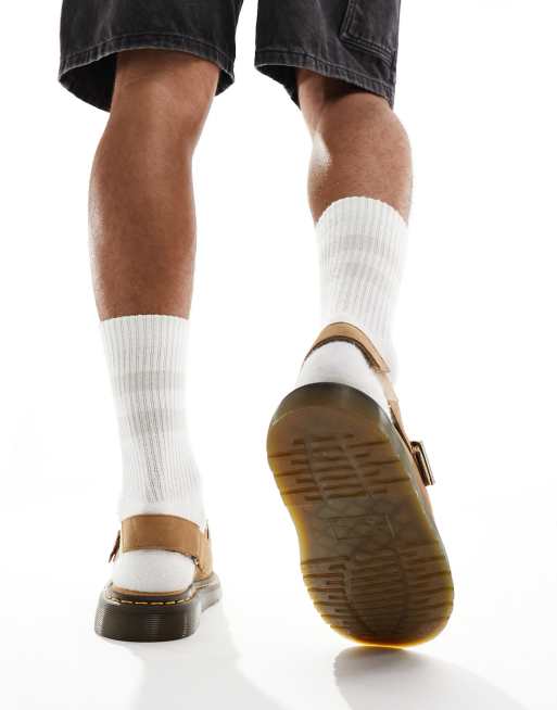 Dr. Martens – Jorge II – Jasnobrązowe zamszowe klapki unisex, 2 z 4