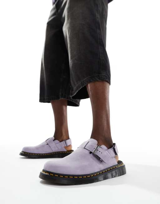 Dr Martens Jorge II mules in lilac suede