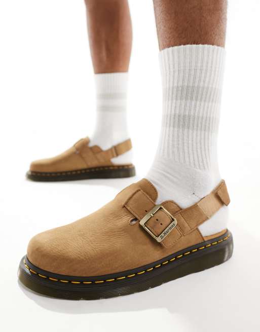 Dr. Martens - Jorge II - Sabot unisex in camoscio color cuoio