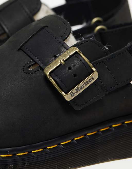 Dr. Martens - Jorge II - Sabot unisex in pelle neri con interno in pelliccia, 3 di 4