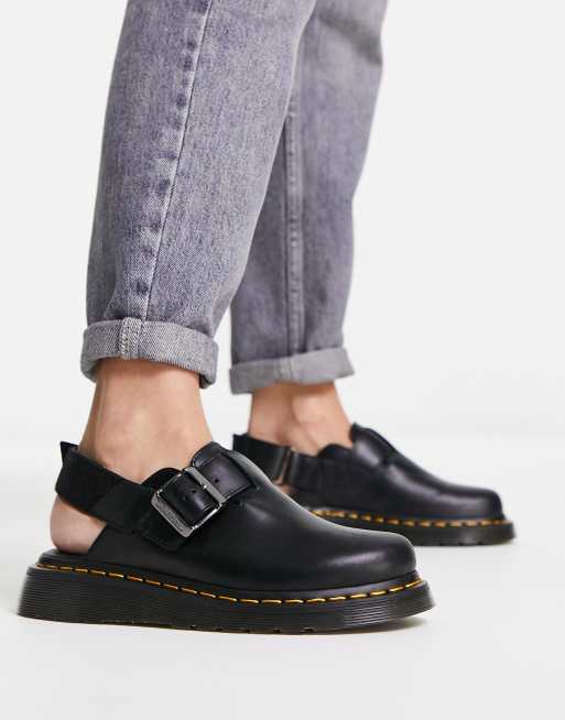 Dr Martens - Jorge ii - Sorte clogs i læder