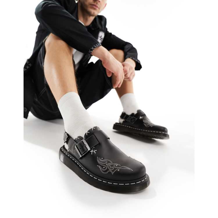 Dr Martens Jorge II western gothic mules in black leather | ASOS