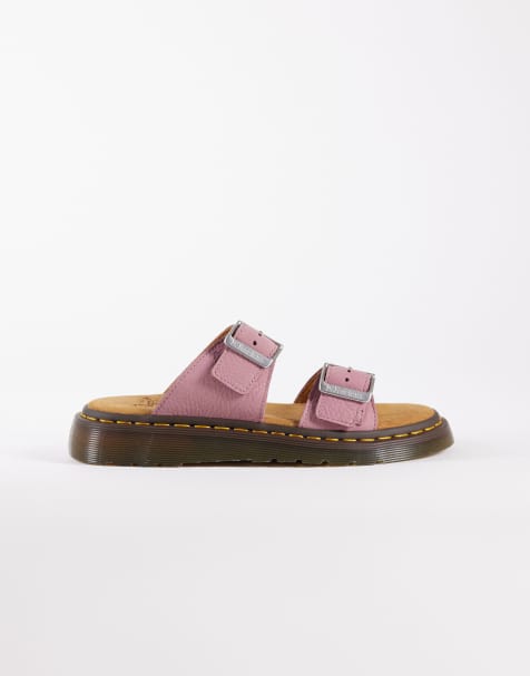 Dr Martens Josef slide sandals in dusty rose - view 1