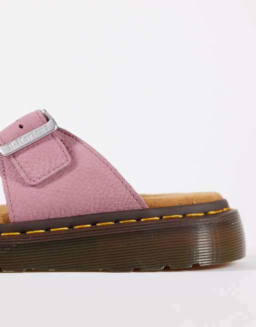 Dr Martens Josef slide sandals in dusty rose, 4 of 4