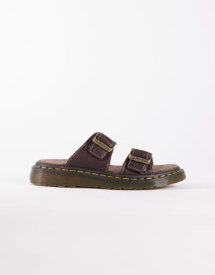 Dr. Martens - Josef - Slider-Sandalen in Dunkelbraun-Brown