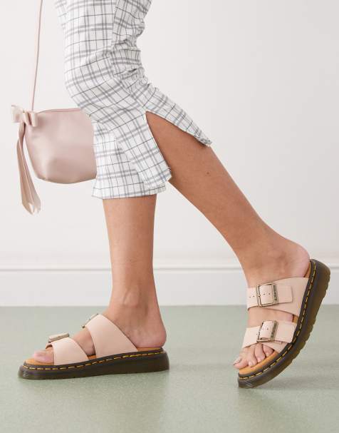 Dr Martens Josef slides in pink - view 1