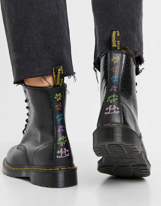 Dr Martens Keith Haring 1460 boots in black