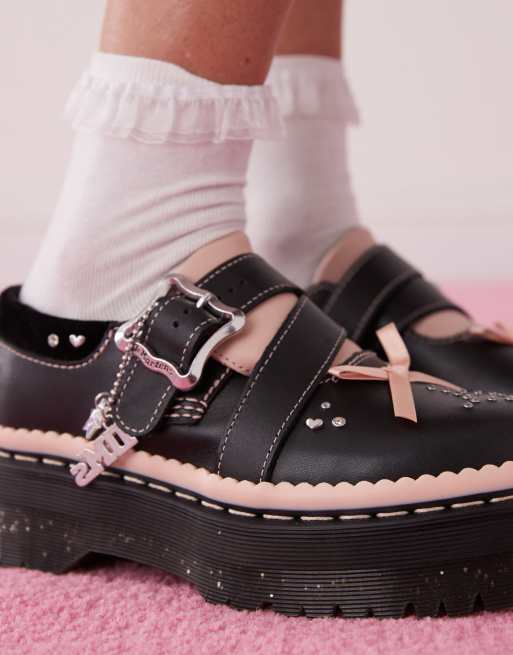 Dr Martens Kemsley shoes in black/pink | ASOS