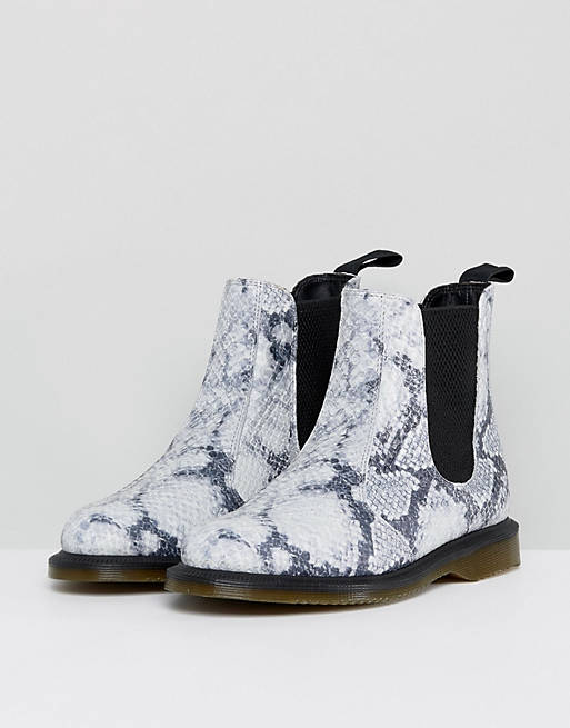 Hesitate margin Mr Dr Martens - Kensington - Chelsea boots met imitatie-slangenleer print |  ASOS