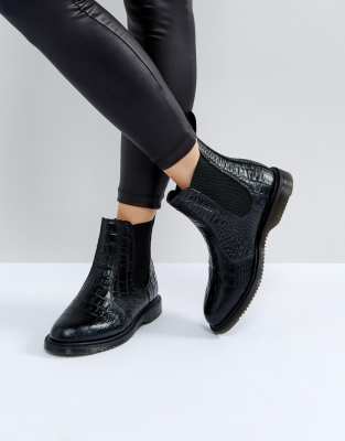 dr martens croc chelsea boots