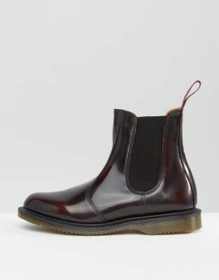 dr martens burgundy kensington flora chelsea boots