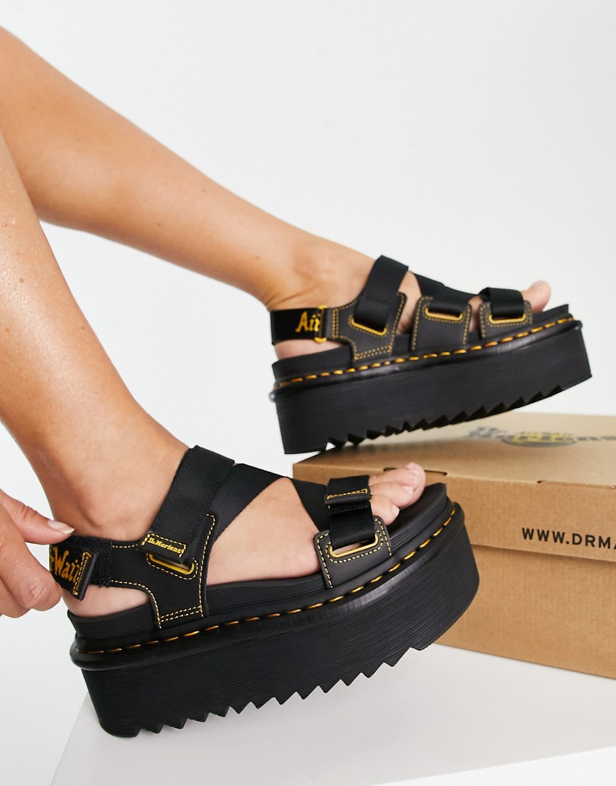 dr martens kimber chunky sandals in black