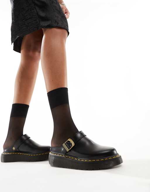 Mules en cuir Sorte 1460 8stovler med ojne fra Dr Martens Dr. Martens ClassicfuncenterShops Laketen Quad Noir