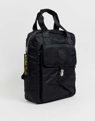 dr martens black flight tote backpack