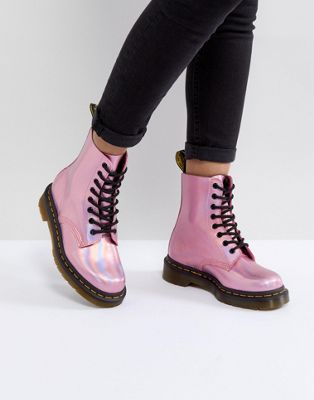 pink doc martens shoes