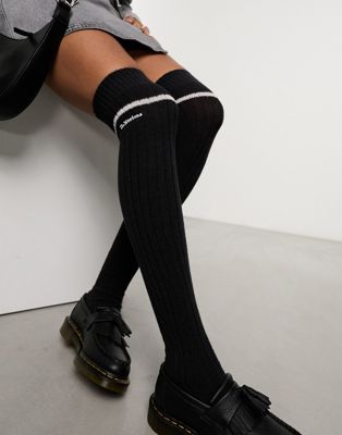Dr Martens Long Marl socks in black