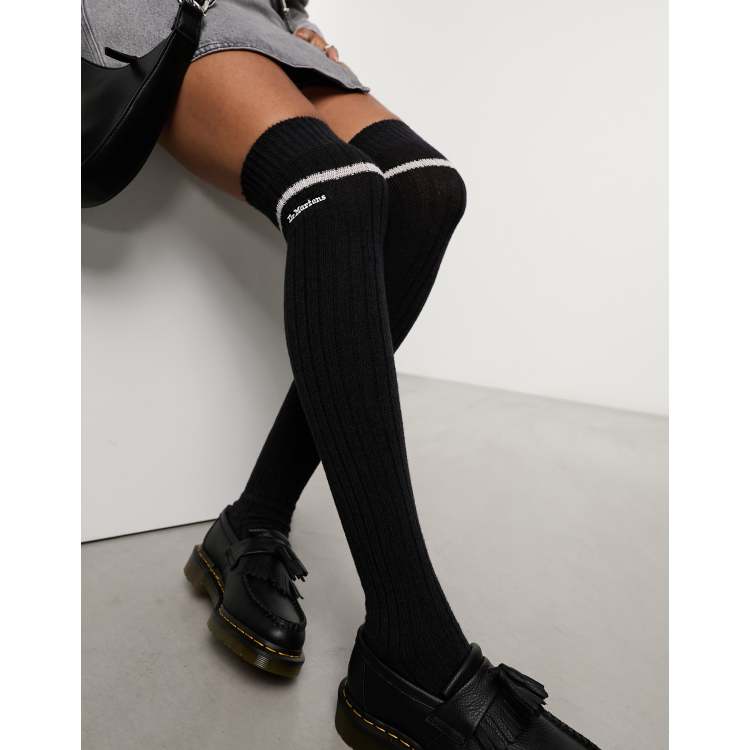 Dr Martens long marl socks in black ASOS